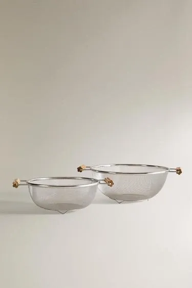 Дуршлаг для кухни с деревянными ручками- Заказать в России