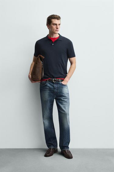 Zara Поло из трикотажа классического кроя