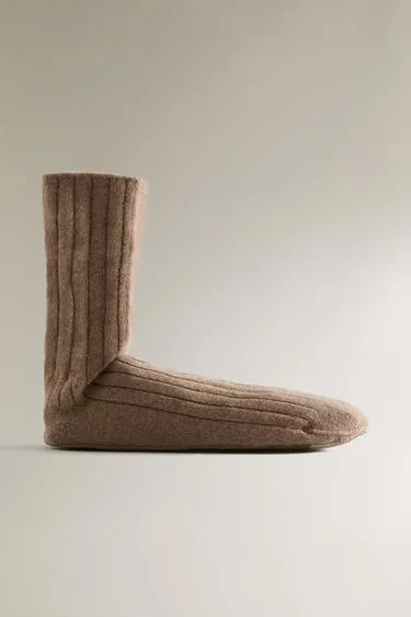 Носки из кашемира с подошвой из кожи- Заказать в России