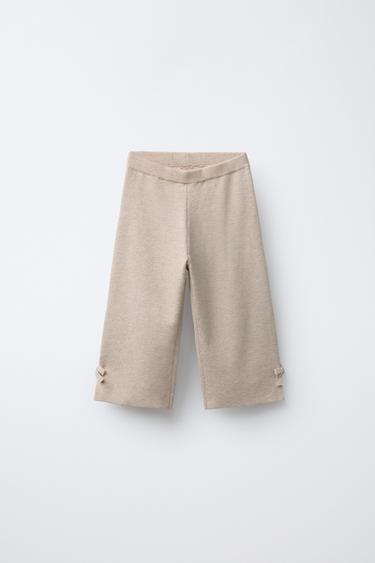 Zara Трикотажные брюки-кюлоты с бантами