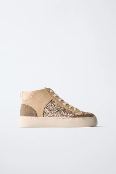Sparkly high-top sneakers- Заказать в России