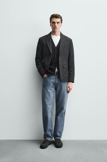 Zara Блейзер букле с узором «гусиная лапка» купить с доставкой.