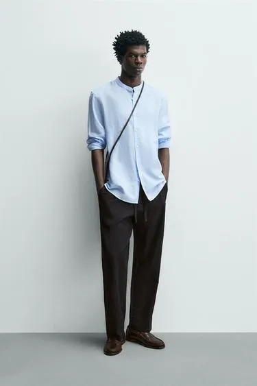 Рубашка из льна и хлопка