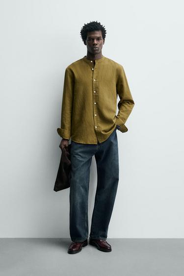 Zara Рубашка из льна и хлопка купить с доставкой.