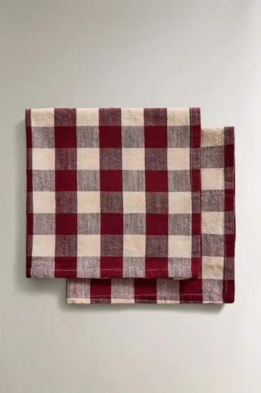 Набор больших клетчатых салфеток (набор из 2 шт.)- Заказать в России