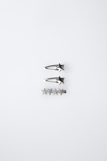 Zara Набор из 3 заколок для волос «блестящие звезды» купить с доставкой.