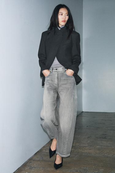 Zara Джинсы ZW COLLECTION ANKLE BALLOON со средней посадкой