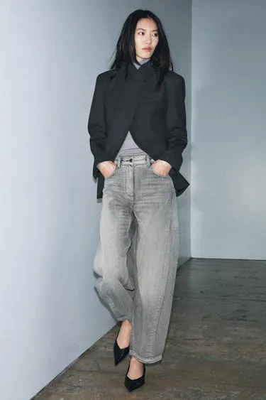 Джинсы ZW COLLECTION ANKLE BALLOON со средней посадкой- Заказать в России