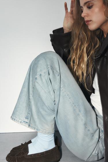 Zara Замшевые топсайдеры