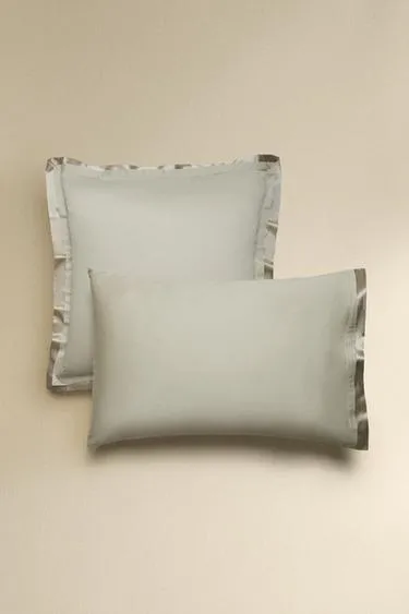 Наволочка из сатина с шелковой отделкой (300 нитей)