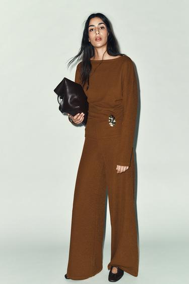 Zara Большая сумка-шопер с детализированными ручками