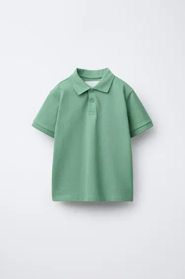 Поло из пике со стандартным воротником- Заказать в России