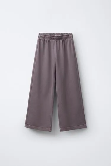 Брюки WIDE LEG с эффектом потертости- Заказать в России