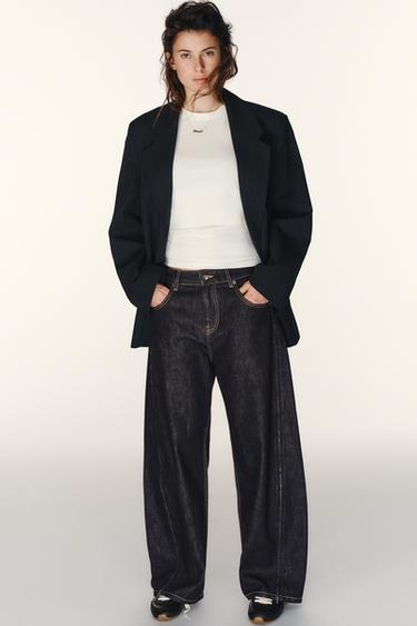 Zara Джинсы TRF с боковыми молниями