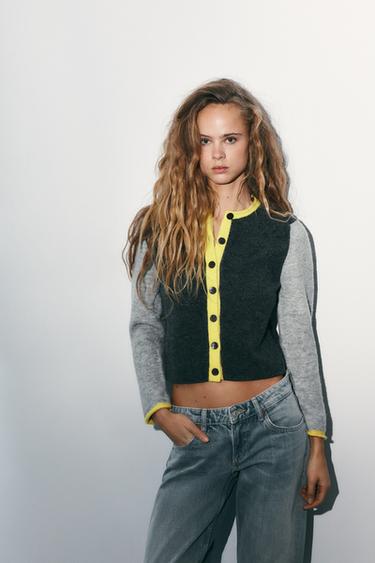 Zara Кардиган колор-блок
