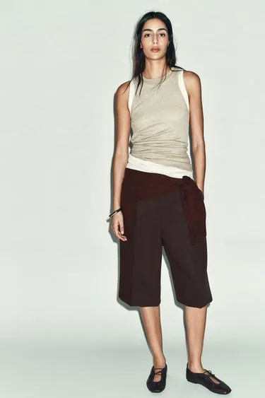 Топ в стиле рустик с двойным эффектом- Заказать в России