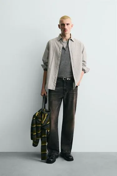 Рубашка RELAXED FIT в полоску- Заказать в России