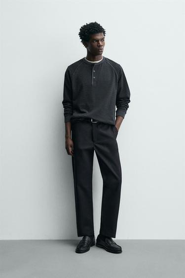 Zara Футболка с круглым вырезом на пуговицах купить с доставкой.