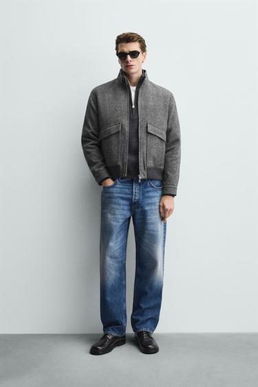 Zara Куртка из рельефной контрастной ткани