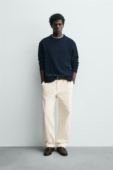 Zara Брюки STRAIGHT FIT из рельефной ткани