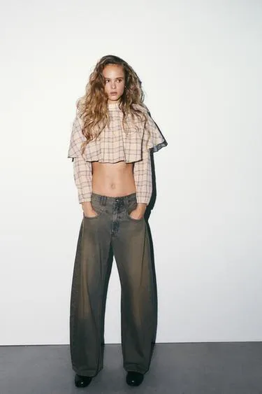 Топ-накидка укороченная в клетку- Заказать в России