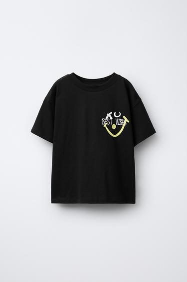 Zara Футболка с текстом граффити