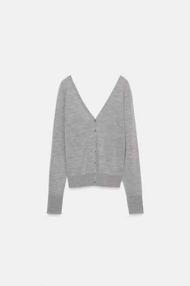 Zara Кардиган с V-образным вырезом купить с доставкой.