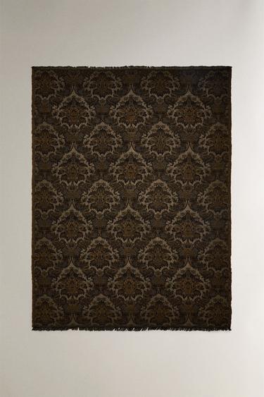 Zara Плед с цветочным жаккардом