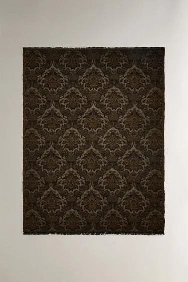 Плед с цветочным жаккардом- Заказать в России