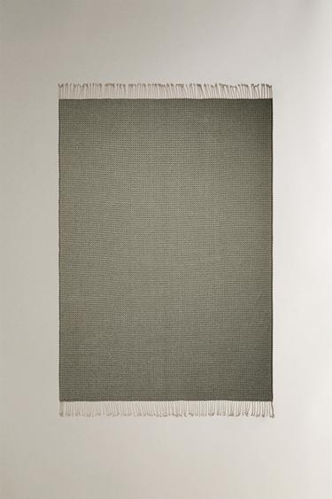 Zara Ченильский плед с геометрическим узором