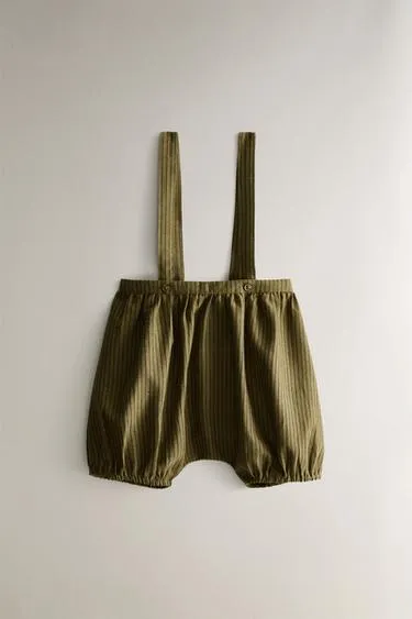 Ползунки в полоску с лямками- Заказать в России