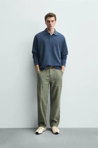 Поло в полоску из рельефного трикотажа- Заказать в России