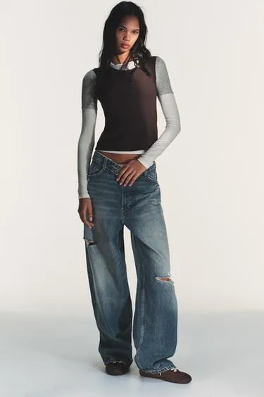 Футболка с эффектом тройного слоя и длинными рукавами- Заказать в России