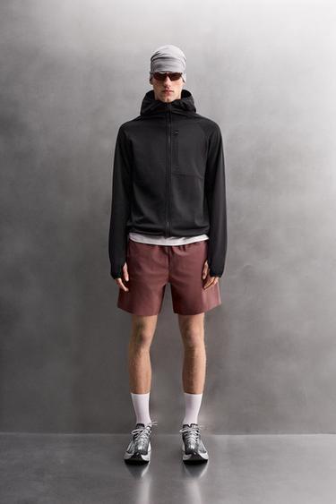 Zara Техническая комбинированная флисовая толстовка