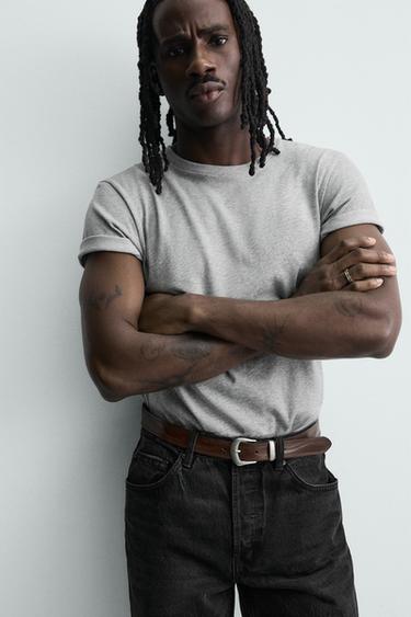 Zara Кожаный ремень в винтажном стиле