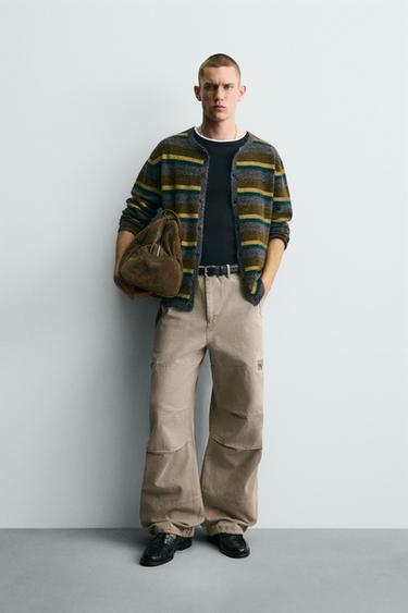 Zara Брюки-парашюты карго купить с доставкой.