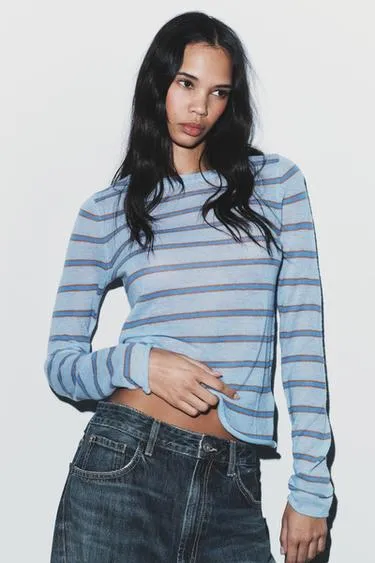 Свитер в полоску из шерсти- Заказать в России