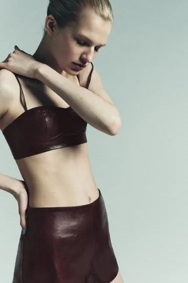 Мини-шорты из 100% кожи- Заказать в России