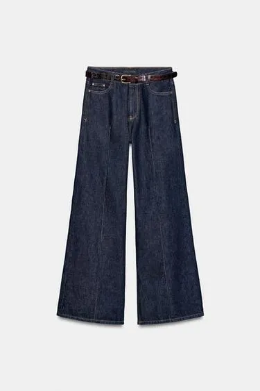 Широкие джинсы Z1975 с поясом- Заказать в России
