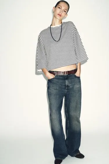 Футболка оверсайз в полоску- Заказать в России