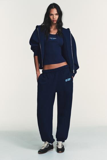 Zara Толстовка с капюшоном и надписью