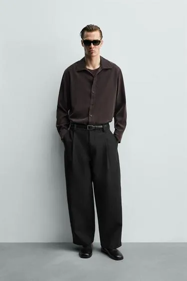 Рубашка RELAXED FIT из струящейся ткани- Заказать в России