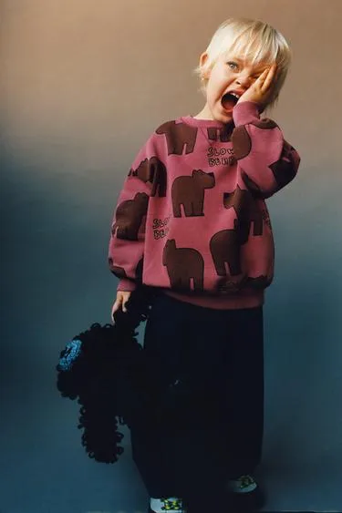 Толстовка с принтом «медведи»