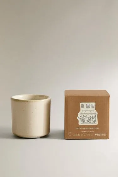 (125 г) ароматическая свеча с запахом слоёного круассана с маслом и солёным маслом- Заказать в России