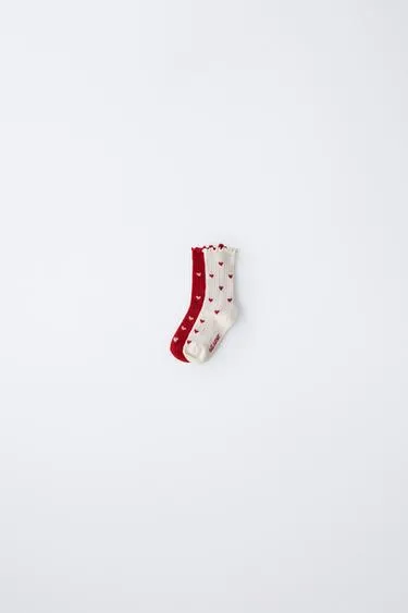 Набор из двух пар носков с сердечками- Заказать в России