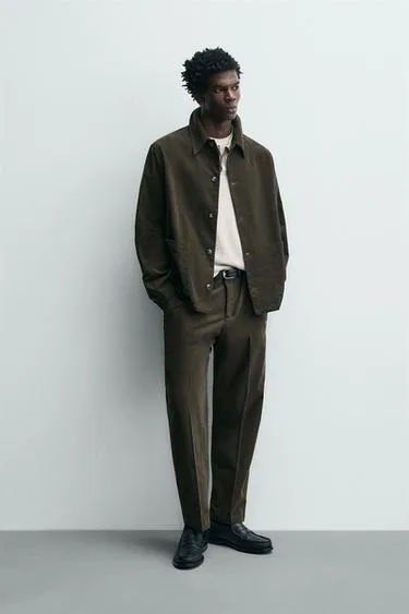 Вельветовая куртка-рубашка с карманами- Заказать в России