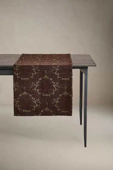 Декоративный бегунок для стола с растительным узором из жаккарда- Заказать в России