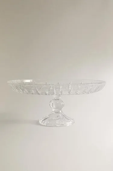 Стеклянная подносная тарелка с выпуклым алмазным дизайном- Заказать в России