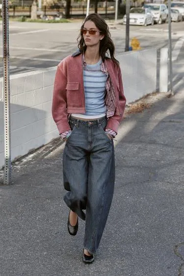 Джинсы Z1975 WIDE LEG свободного кроя со швами- Заказать в России