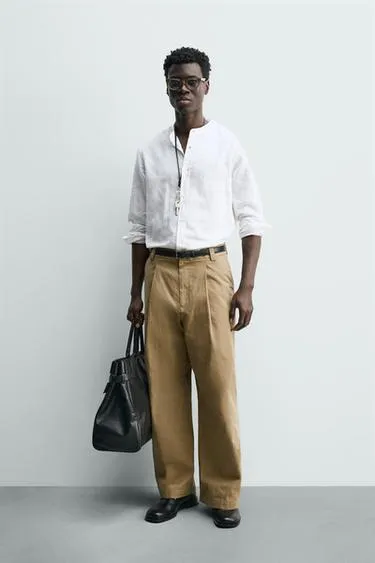 Брюки BARREL FIT со складками